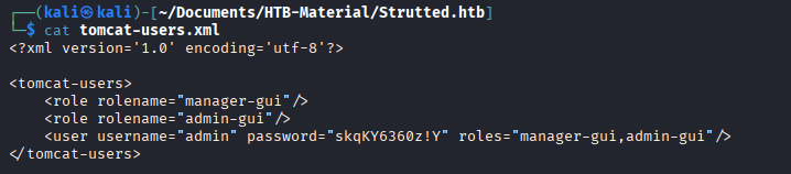Tomcat users XML file